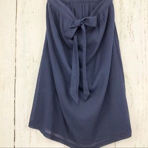 J. Crew Tie-Front Cotton Crinkle Skirt